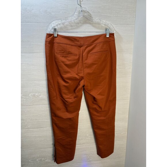 Ann Taylor Factory Womens Rust Orange Pants Size 6 With Side Button Detail & Poc - Picture 8 of 12
